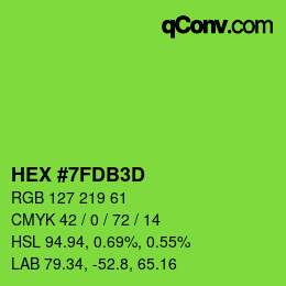 Color code: HEX #7FDB3D | qconv.com