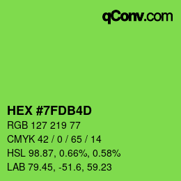 Farbcode: HEX #7FDB4D | qconv.com