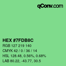 Color code: HEX #7FDB8C | qconv.com