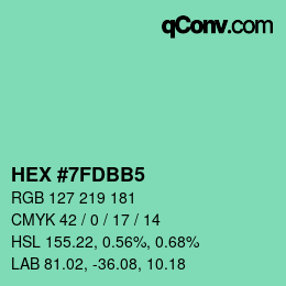 Color code: HEX #7FDBB5 | qconv.com