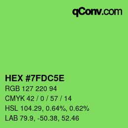 Color code: HEX #7FDC5E | qconv.com