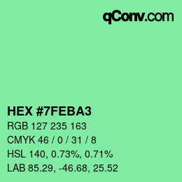 Color code: HEX #7FEBA3 | qconv.com