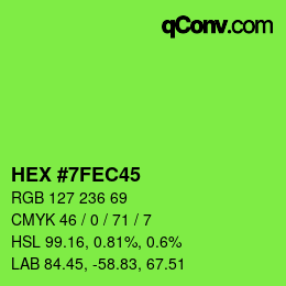 Color code: HEX #7FEC45 | qconv.com