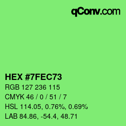 Color code: HEX #7FEC73 | qconv.com