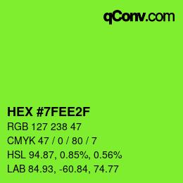 Color code: HEX #7FEE2F | qconv.com
