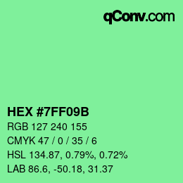 Color code: HEX #7FF09B | qconv.com