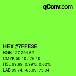カラーコード: HEX #7FFE3E | qconv.com