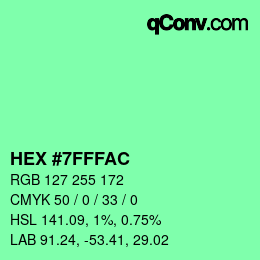 Color code: HEX #7FFFAC | qconv.com