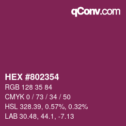 Color code: HEX #802354 | qconv.com