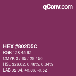 Color code: HEX #802D5C | qconv.com