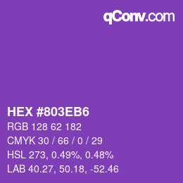 Color code: HEX #803EB6 | qconv.com