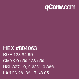 Color code: HEX #804063 | qconv.com