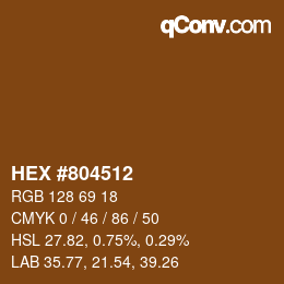 Color code: HEX #804512 | qconv.com