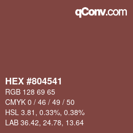 カラーコード: HEX #804541 | qconv.com