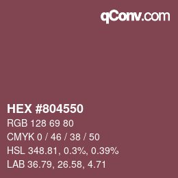 Color code: HEX #804550 | qconv.com