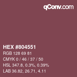 カラーコード: HEX #804551 | qconv.com