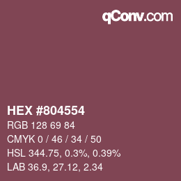 Color code: HEX #804554 | qconv.com