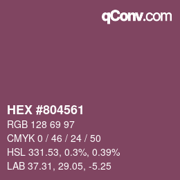 Color code: HEX #804561 | qconv.com