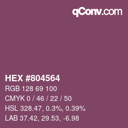 Color code: HEX #804564 | qconv.com