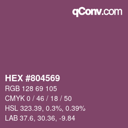カラーコード: HEX #804569 | qconv.com