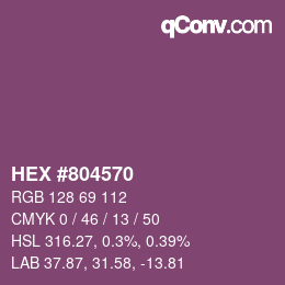 Color code: HEX #804570 | qconv.com