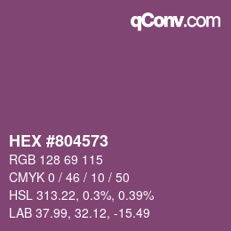 Color code: HEX #804573 | qconv.com