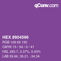 Color code: HEX #804596 | qconv.com