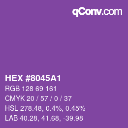 Color code: HEX #8045A1 | qconv.com