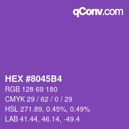Color code: HEX #8045B4 | qconv.com