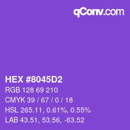 Color code: HEX #8045D2 | qconv.com