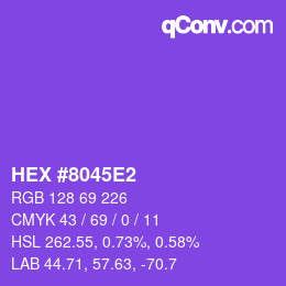 Color code: HEX #8045E2 | qconv.com