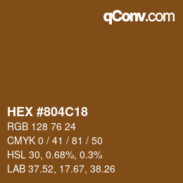 Color code: HEX #804C18 | qconv.com