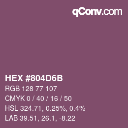 Color code: HEX #804D6B | qconv.com