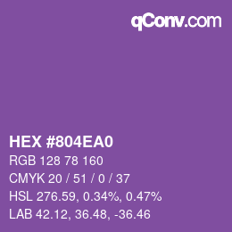 Color code: HEX #804EA0 | qconv.com