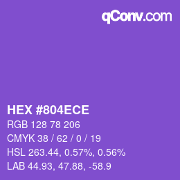 Color code: HEX #804ECE | qconv.com