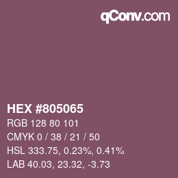 Código de color: HEX #805065 | qconv.com