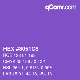 Color code: HEX #8051C6 | qconv.com