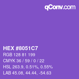 Color code: HEX #8051C7 | qconv.com