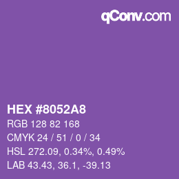 Color code: HEX #8052A8 | qconv.com