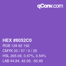 Color code: HEX #8052C0 | qconv.com