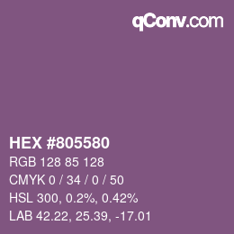 Color code: HEX #805580 | qconv.com