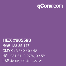 Color code: HEX #805593 | qconv.com