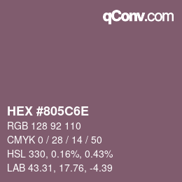 Code couleur: HEX #805C6E | qconv.com
