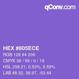 Color code: HEX #805ECE | qconv.com