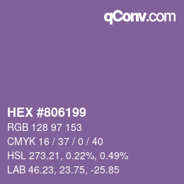 Color code: HEX #806199 | qconv.com