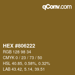 Color code: HEX #806222 | qconv.com