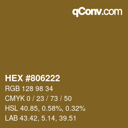 Color code: HEX #806222 | qconv.com