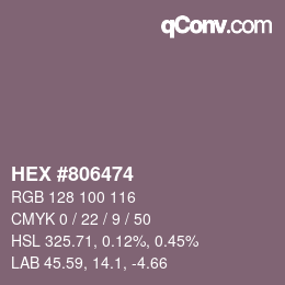 Color code: HEX #806474 | qconv.com