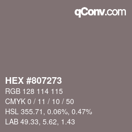 Color code: HEX #807273 | qconv.com