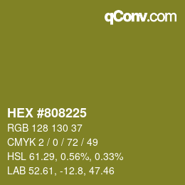 Color code: HEX #808225 | qconv.com